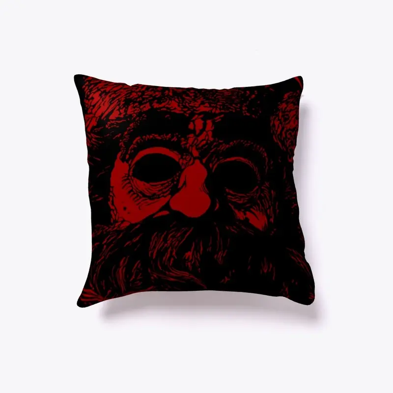 Santa Pillow - Red and Black