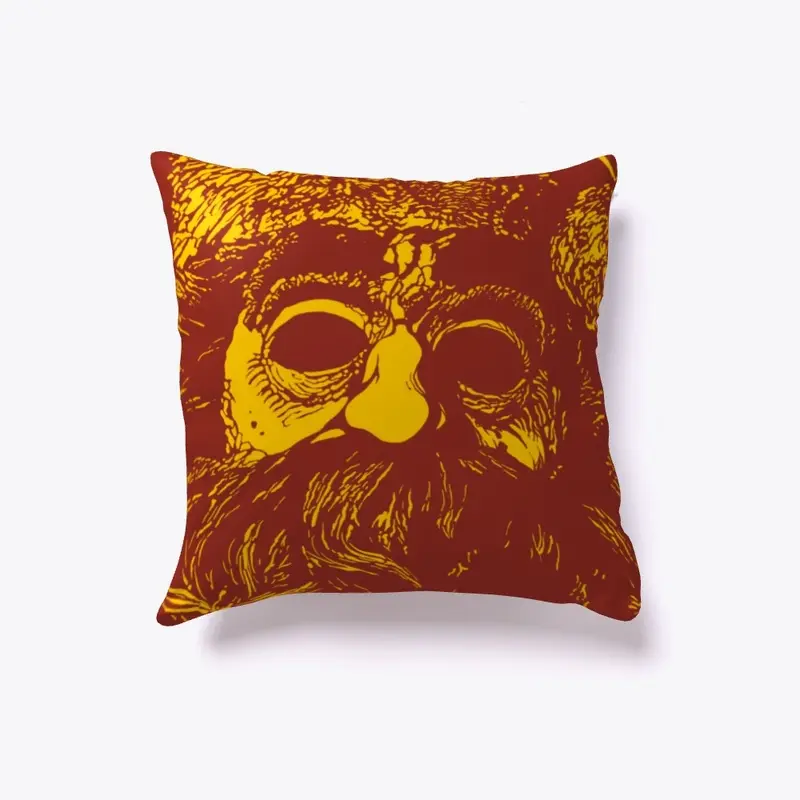 Santa Pillow - Yellow and Red