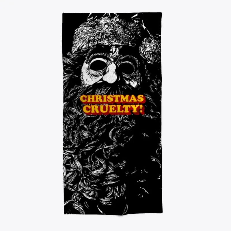 Cruelty! Towel With Red & Yellow Text